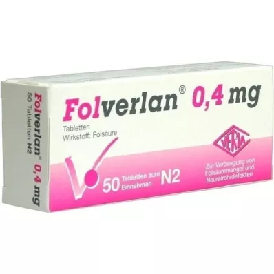 FOLVERLAN comprimidos de 0,4 mg, 50 unidades