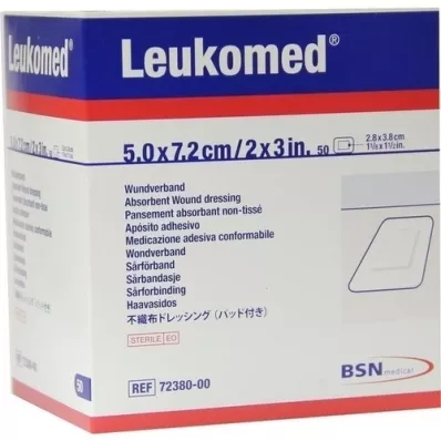 LEUKOMED apósitos estériles 5x7,2 cm, 50 unidades