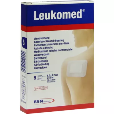 LEUKOMED apósitos estériles 5x7,2 cm, 5 unidades