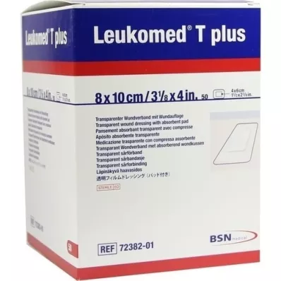 LEUKOMED apósitos estériles transp.plus 8x10 cm, 50 unidades