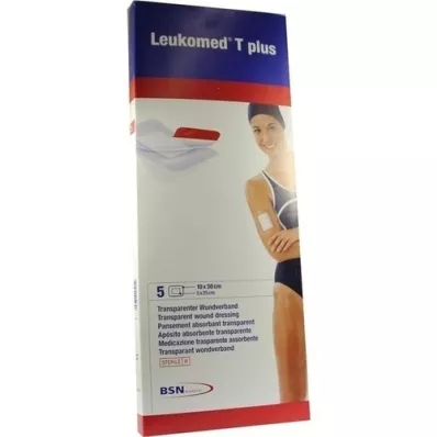 LEUKOMED apósitos estériles transp.plus 10x30 cm, 5 unidades