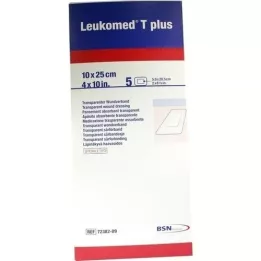 LEUKOMED apósitos estériles transp.plus 10x25 cm, 5 unidades