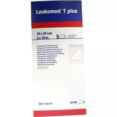LEUKOMED apósitos estériles transp.plus 10x25 cm, 5 unidades
