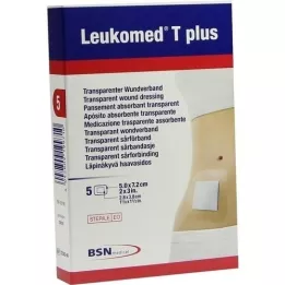 LEUKOMED apósitos estériles transp.plus 5x7,2 cm, 5 unidades