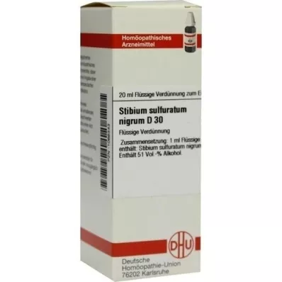 STIBIUM SULFURATUM NIGRUM Dilución D 30, 20 ml