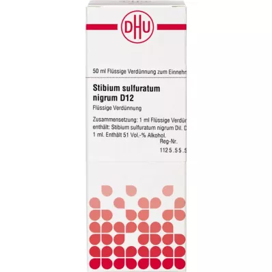 STIBIUM SULFURATUM NIGRUM Dilución D 12, 50 ml