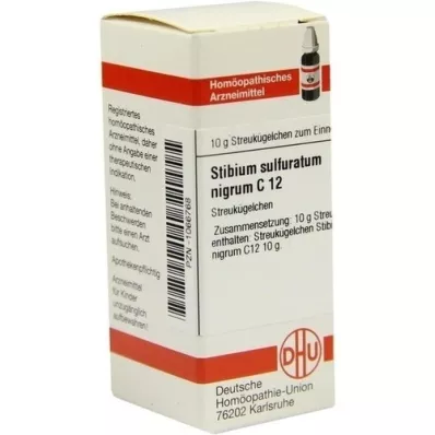 STIBIUM SULFURATUM NIGRUM C 12 glóbulos, 10 g