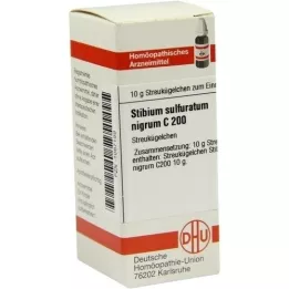 STIBIUM SULFURATUM NIGRUM C 200 glóbulos, 10 g