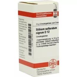 STIBIUM SULFURATUM NIGRUM D 12 glóbulos, 10 g