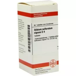 STIBIUM SULFURATUM NIGRUM D 4 tabletas, 80 piezas