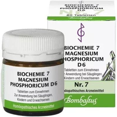 BIOCHEMIE 7 tabletas de magnesio fosfórico D 6, 80 piezas