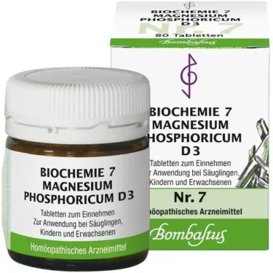 BIOCHEMIE 7 tabletas de magnesio fosfórico D 3, 80 piezas