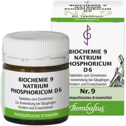 BIOCHEMIE 9 Natrum Phosphoricum D 6 tabletas, 80 piezas
