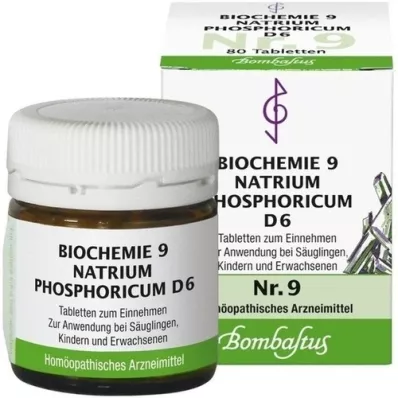 BIOCHEMIE 9 Natrum Phosphoricum D 6 tabletas, 80 piezas