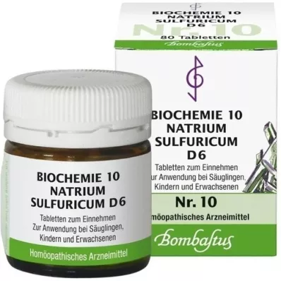 BIOCHEMIE 10 comprimidos de Natrum sulfuricum D 6, 80 uds