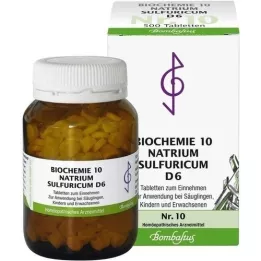BIOCHEMIE 10 comprimidos de Natrum sulfuricum D 6, 500 uds
