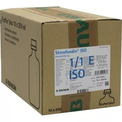 STEROFUNDIN ISO Solución de perfusión Ecoflac Plus, 10X250 ml