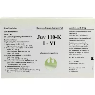 JUV 110 K I-VI Glóbulos, 6X20 g