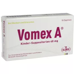 VOMEX A Supositorios para niños 40 mg, 10 piezas