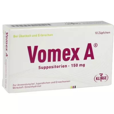 VOMEX Supositorios de 150 mg, 10 unidades