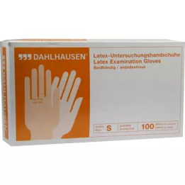 HANDSCHUHE Látex sin polvo talla S, 100 uds