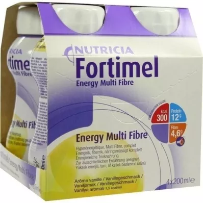 FORTIMEL Energy MultiFibre sabor vainilla, 4X200 ml