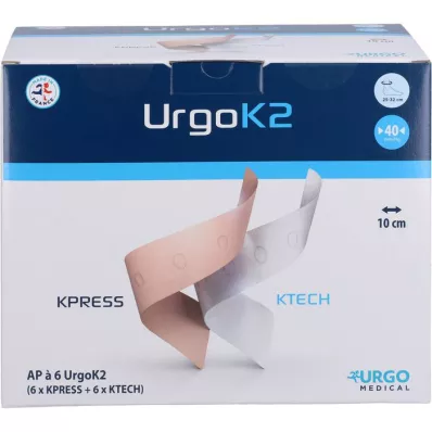 URGOK2 Sistema de compresión 10 cm circunferencia del tobillo 25-32 cm, 6 piezas