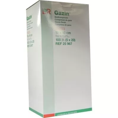 GAZIN Comp. gasa. 10x10 cm estéril 12 veces, 5x20 piezas