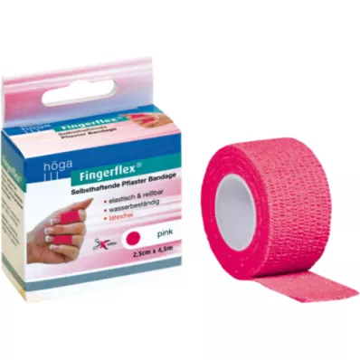 FINGERFLEX 2,5 cm x 4,5 m rosa sin látex, 1 pieza
