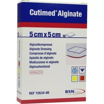 CUTIMED Alginato Compresas de alginato 5x5 cm, 10 piezas