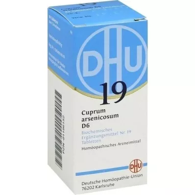 BIOCHEMIE DHU 19 Cuprum arsenicosum D 6 tabletas, 80 piezas
