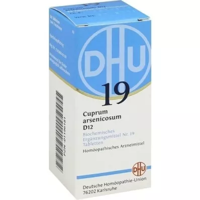 BIOCHEMIE DHU 19 Cuprum arsenicosum D 12 tabletas, 80 piezas