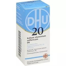 BIOCHEMIE DHU 20 alumbre de potasio azufre D 6 tabletas, 80 piezas