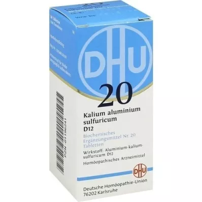 BIOCHEMIE DHU 20 alumbre de potasio azufre D 12 tabletas, 80 piezas