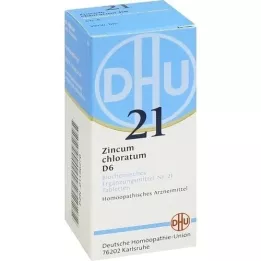 BIOCHEMIE DHU 21 Zincum chloratum D 6 tabletas, 80 piezas