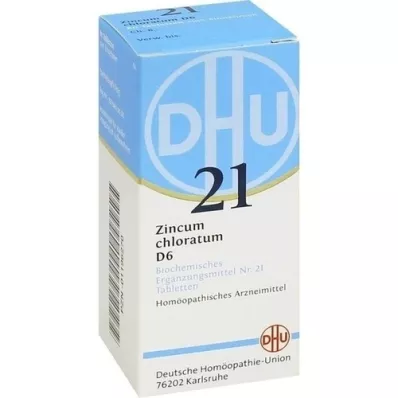 BIOCHEMIE DHU 21 Zincum chloratum D 6 tabletas, 80 piezas