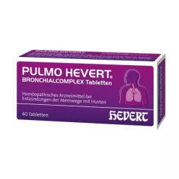 PULMO HEVERT Tabletas de complejo bronquial, 40 piezas
