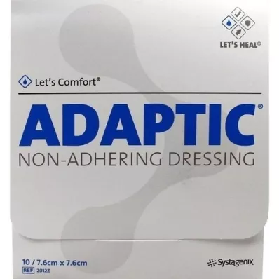 ADAPTIC Apósito húmedo para heridas de 7,6x7,6 cm, 10 unidades
