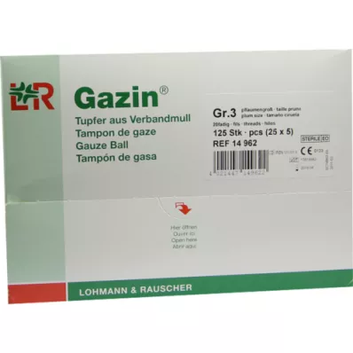 GAZIN Hisopo ciruela estéril 2+3 protector r.o.RK, 125 piezas GAZIN Hisopo ciruela estéril 2+3 protector r.o.RK, 125 piezas