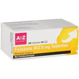 FOLSÄURE AbZ 5 mg comprimidos, 100 unidades
