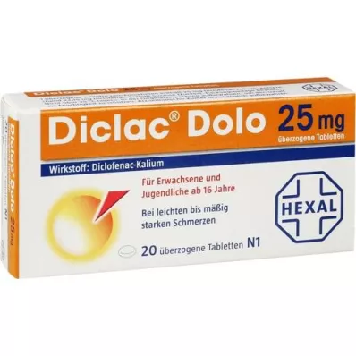 DICLAC Dolo 25 mg comprimidos recubiertos, 20 piezas