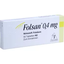 FOLSAN comprimidos de 0,4 mg, 50 unidades