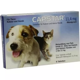 CAPSTAR Comprimidos de 11,4 mg para gatos/perros pequeños, 6 unidades