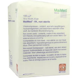 VLIESKOMPRESSEN 10x10 cm no estéril 6 veces, 100 unidades