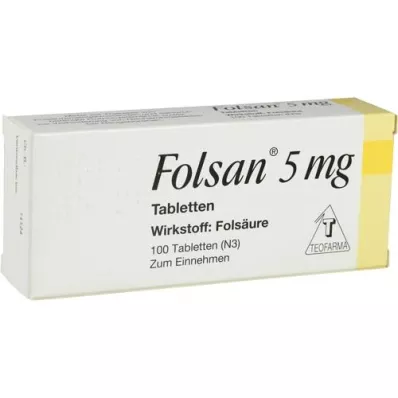 FOLSAN comprimidos de 5 mg, 100 unidades
