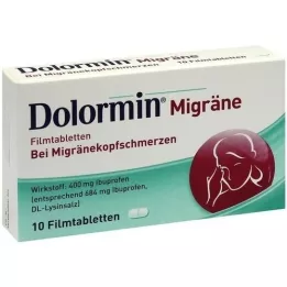 DOLORMIN Tabletas recubiertas de película para migraña, 10 piezas