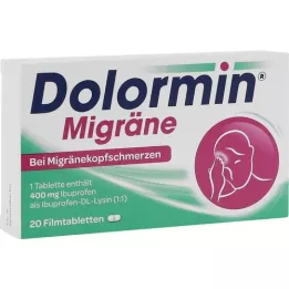 DOLORMIN Comprimidos recubiertos con película para la migraña, 20 comprimidos