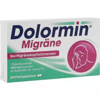 DOLORMIN Comprimidos recubiertos con película para la migraña, 20 comprimidos