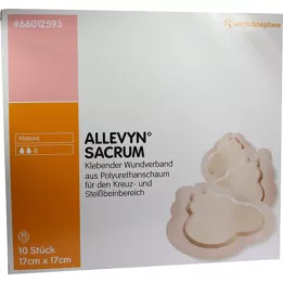 ALLEVYN Apósito adhesivo para heridas Sacrum pequeño de 17x17 cm, 10 unidades