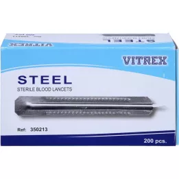 BLUTLANZETTEN Metal simple, 200 piezas